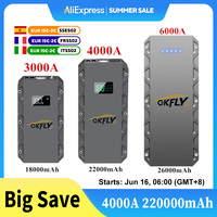 GKFLY 3000A 4000A 6000A Car Jump Starter Power Bank Portable 12V Starting Device Power Car Battery Booster Buster for 10.0L 8.0L