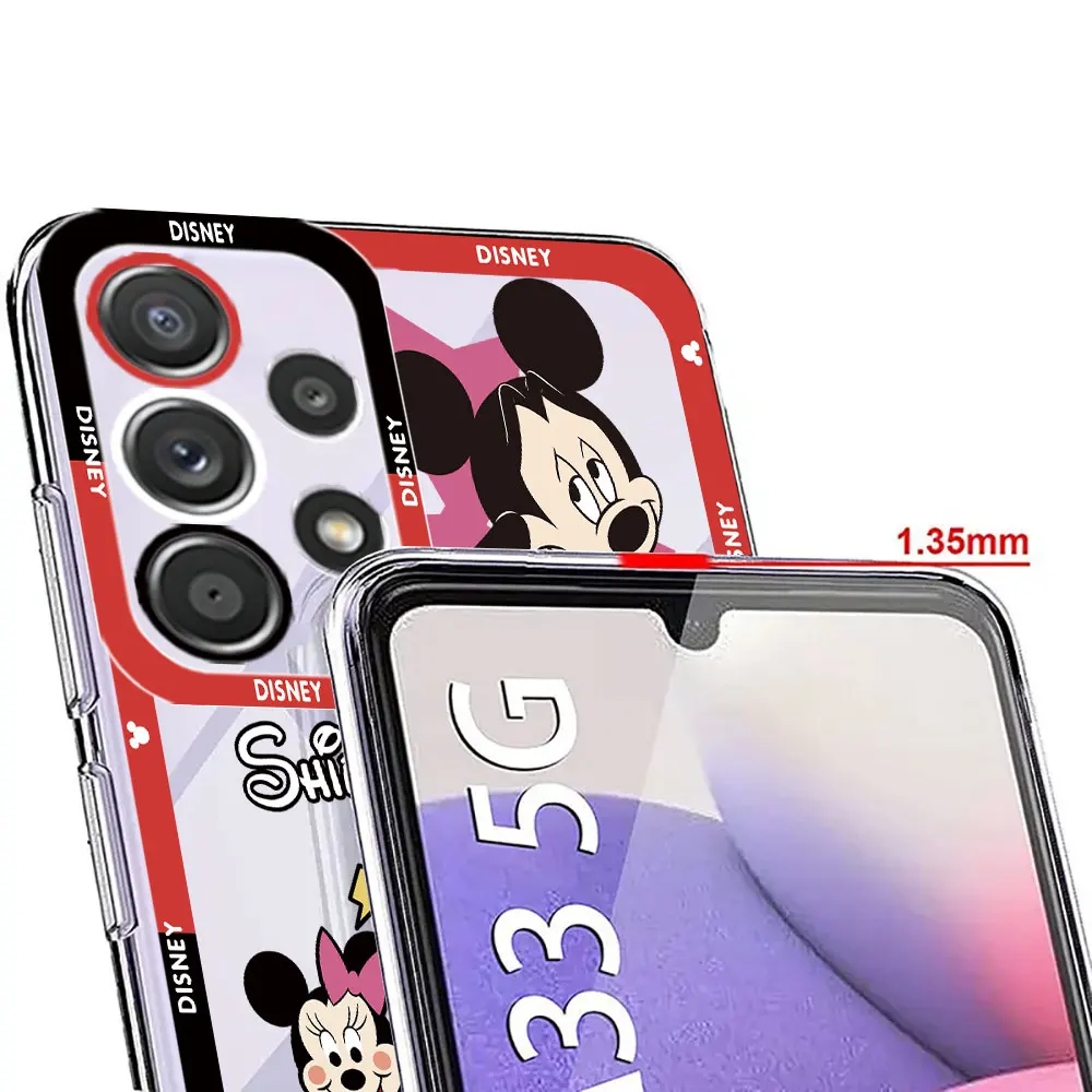 Angel Eye Case For Samsung Galaxy A54 A14 A52 A53 A12 A13 A23 A34 A71 A51 A33 A50 A21s Phone Cover Good Luck Every Day Mickey