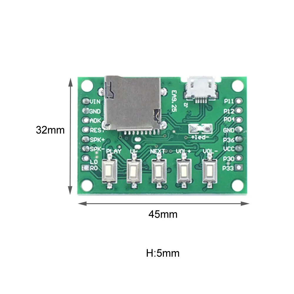 Human Infrared Sensor Module Voice Playback Module 3W Speaker USB Download TF Card Playing On-site Hazard Alert Tone DIY