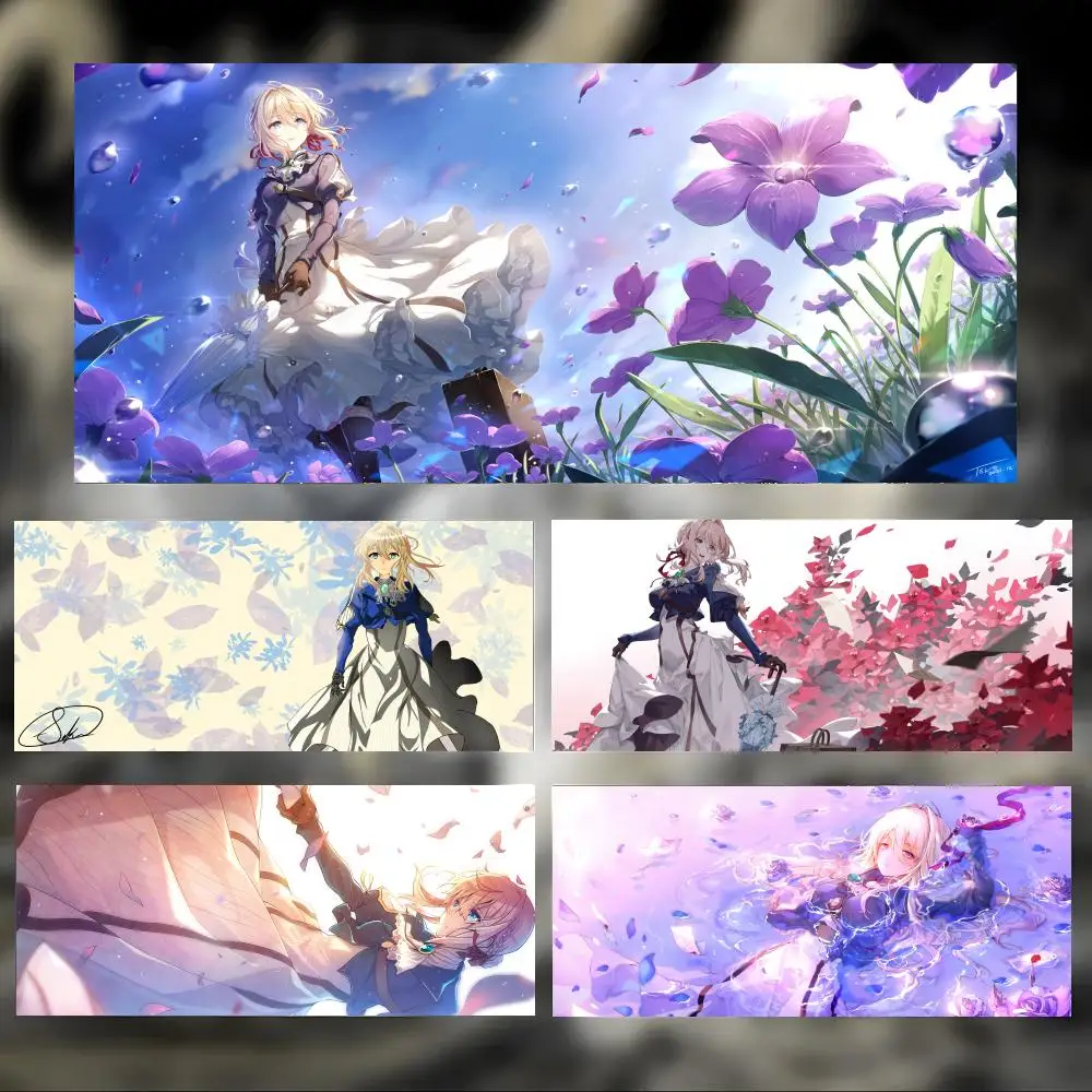Gentle Emotional Anime V-Violet Evergarden Mouse Pad Large Thick Desk Pad Stitched Edges Gaming Mouse Mat for PC