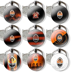 Ukraine Shakhtar Donetsk Fc Keychain Handmade Glass Cabochon Key Ring Holder Pendant Key Chains