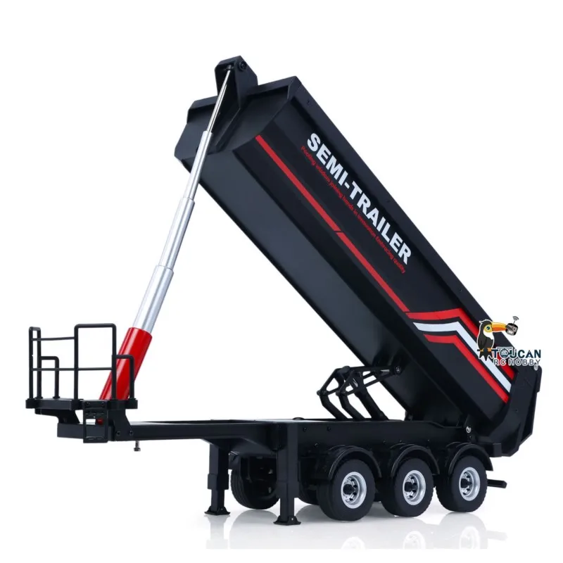 HUINA 1/18 Electric Lifting Remote Control Semi Dump Trailer Model for RC Tractor Truck 1501 Tail Light Support Leg No Sound  view 4