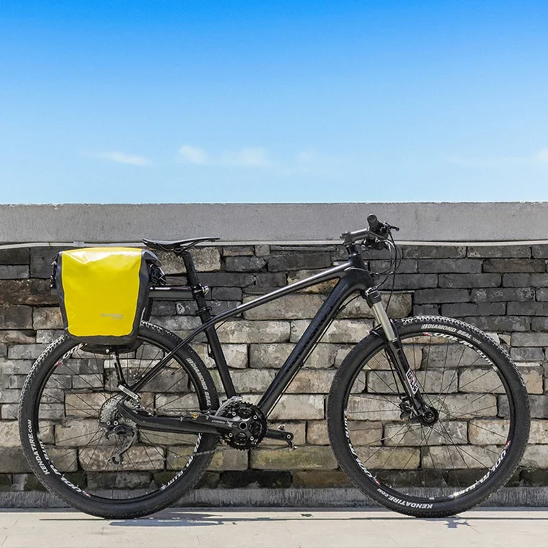 ROCKBROS Bicycle Bag Waterproof 18-36L Portable Bike Bag Pannier Rear Rack Tail Seat Trunk Pack Cycling MTB Bag Bike Accessories