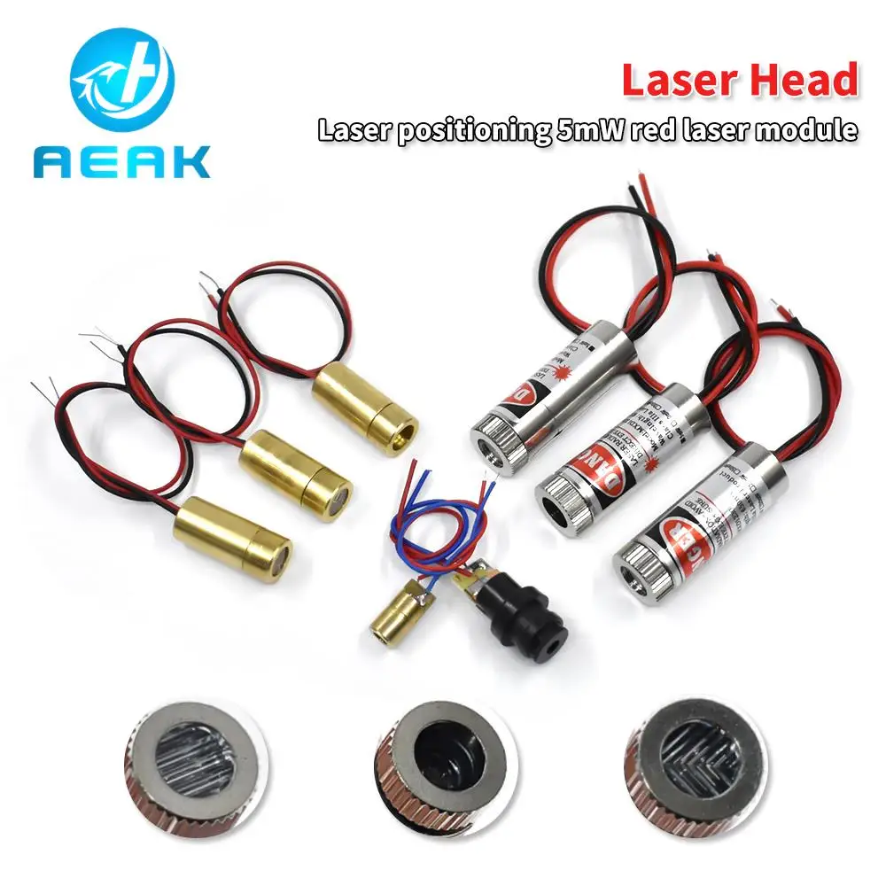 High Quality Red Line Laser Module 5mW 650nm Focus Adjustable Laser Head 5V Industrial Grade P0.05