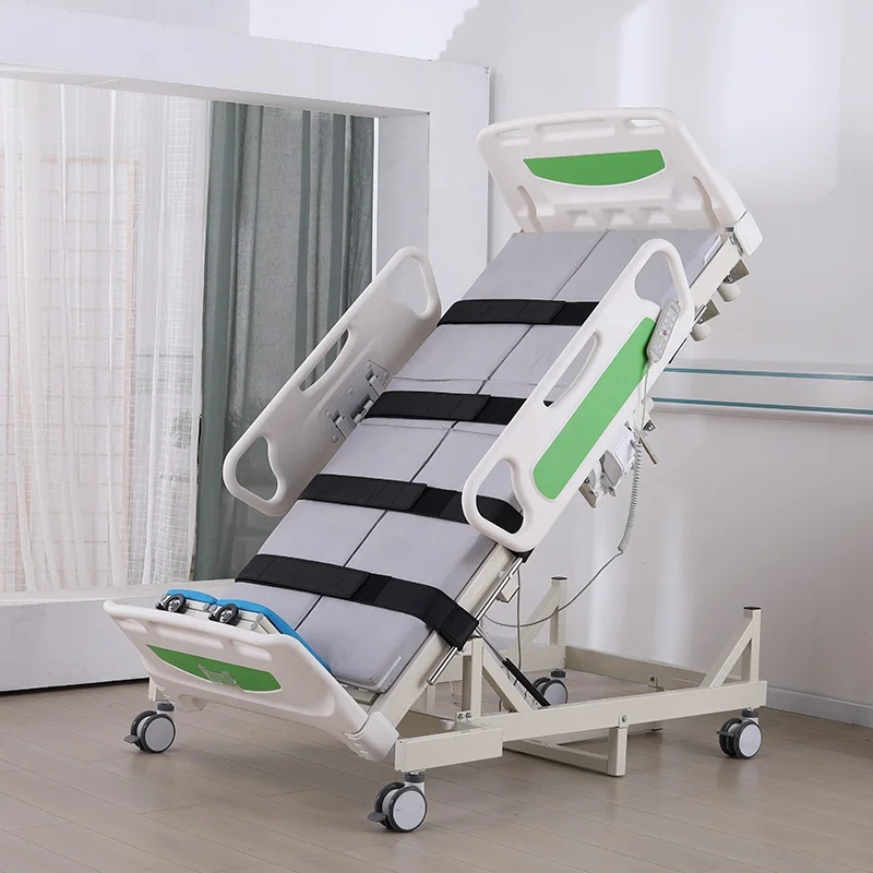 Medical electric multifunctional nursing patient turn over medical care stand up rehabilitation training standing hospital beds