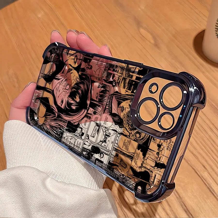 حافظة لهاتف آيفون 12 14 17 Air 13 11 15 Plus 16 Pro Max غطاء هاتف ناعم J-Junji Ito Comics