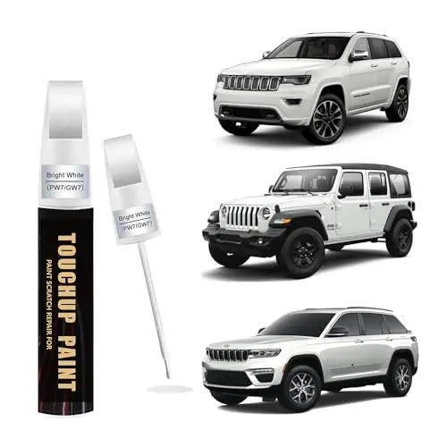 Bright White(PW7/GW7) Car Paint Touch Up Pen Compatible with JEEP,Automotive Scratch Remover for Nicks & Chips Repair