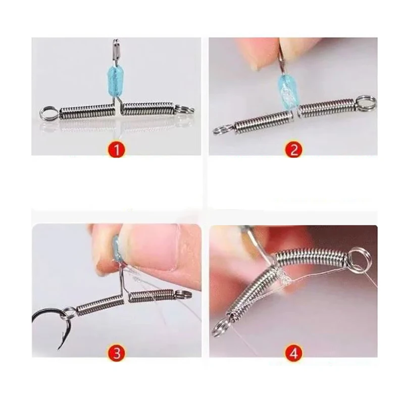 Spring Fork Quick Hook Sub Line Splitter Hook Anti-winding Release Spring Fishing Gear Wild Fishing Accessories