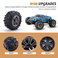 MACH-4Pcs 80Mm Wheel Tire Tyre For Xinlehong Q901 Q902 Q903 9130 9136 9137 9138 Hosim 1/16 RC Car Upgrade Parts,1