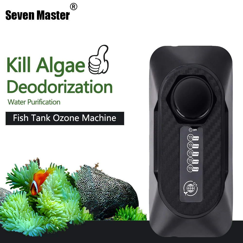 Aquarium Ozone Pump Adjustable Sterilization Pump For Fish Tank Algae Removal and Dissolve NO2