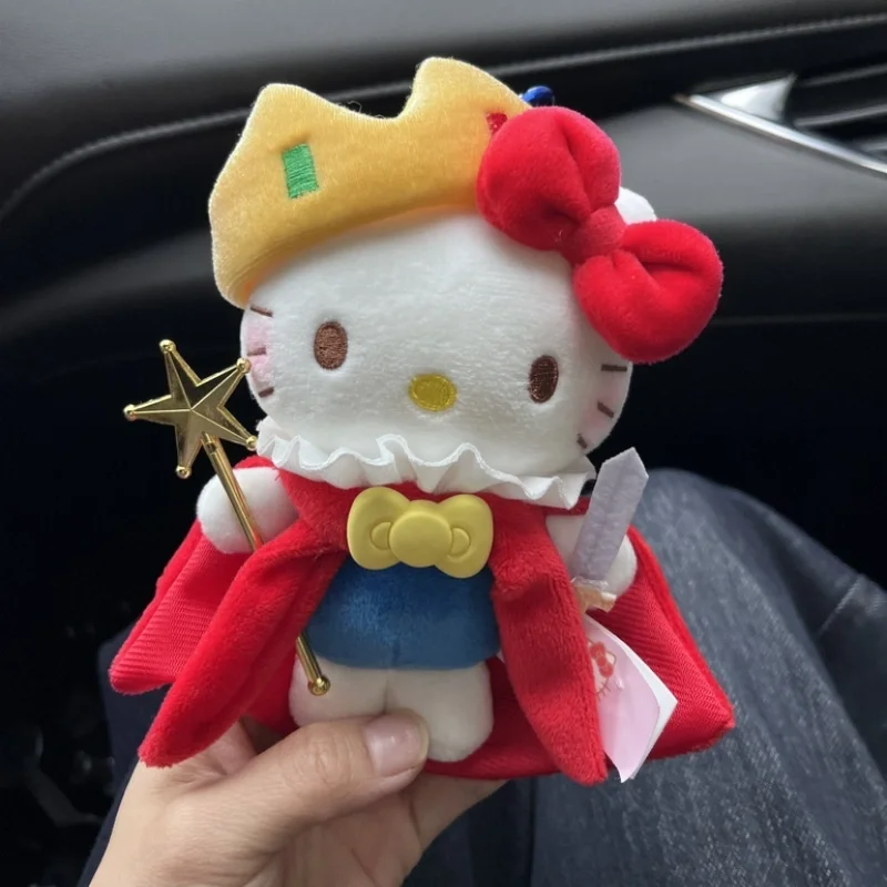 Cartoon Anime Hello Kitty Wishing Star King Kt Cat Keychain Bag Pendant Cute Plush Toy Doll Car Decoration Girl Holiday Gift