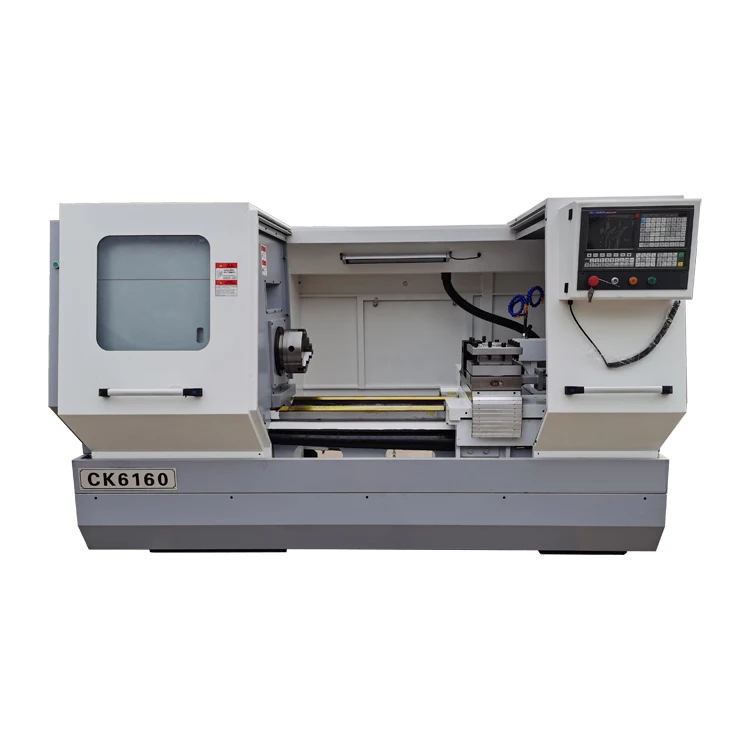 Supertech CK6160 Cheap And Fine 3-Axis Cnc Lathe Hine With Flat Bed GSK Controller