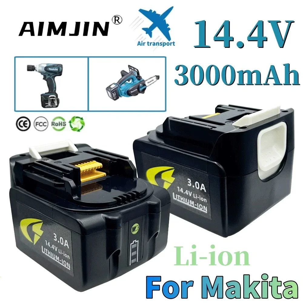 14.4V 3.0Ah 3000mAh Li-ion BL1430 Rechargeable Battery for Makita Cordless Tools BL1440 DA340DRF BDF343