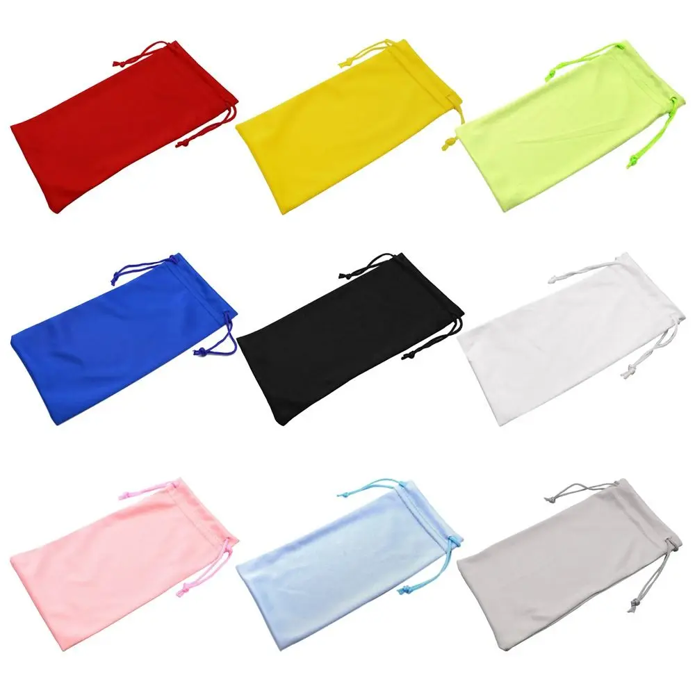 Drawstring Bag Simple Sunglasses Bag Soft Microfiber Glasses Pocket Sun Glasses Pouch Women Men