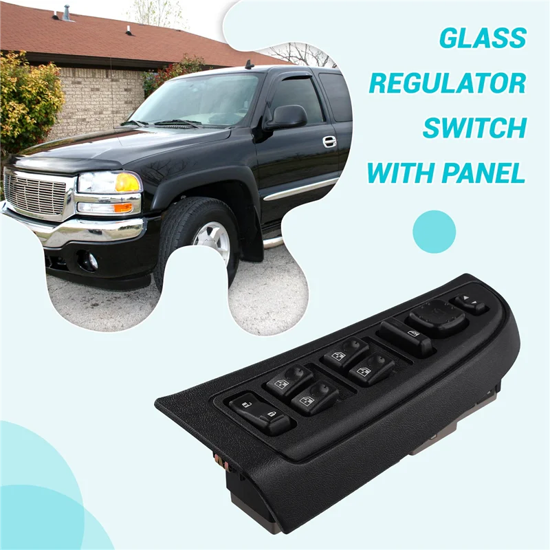 

AUTO 15883320 Front Driver Side Door Lock And Power Window Switch Fit For Cadillac Escalade Silverado GMC 2003-2007
