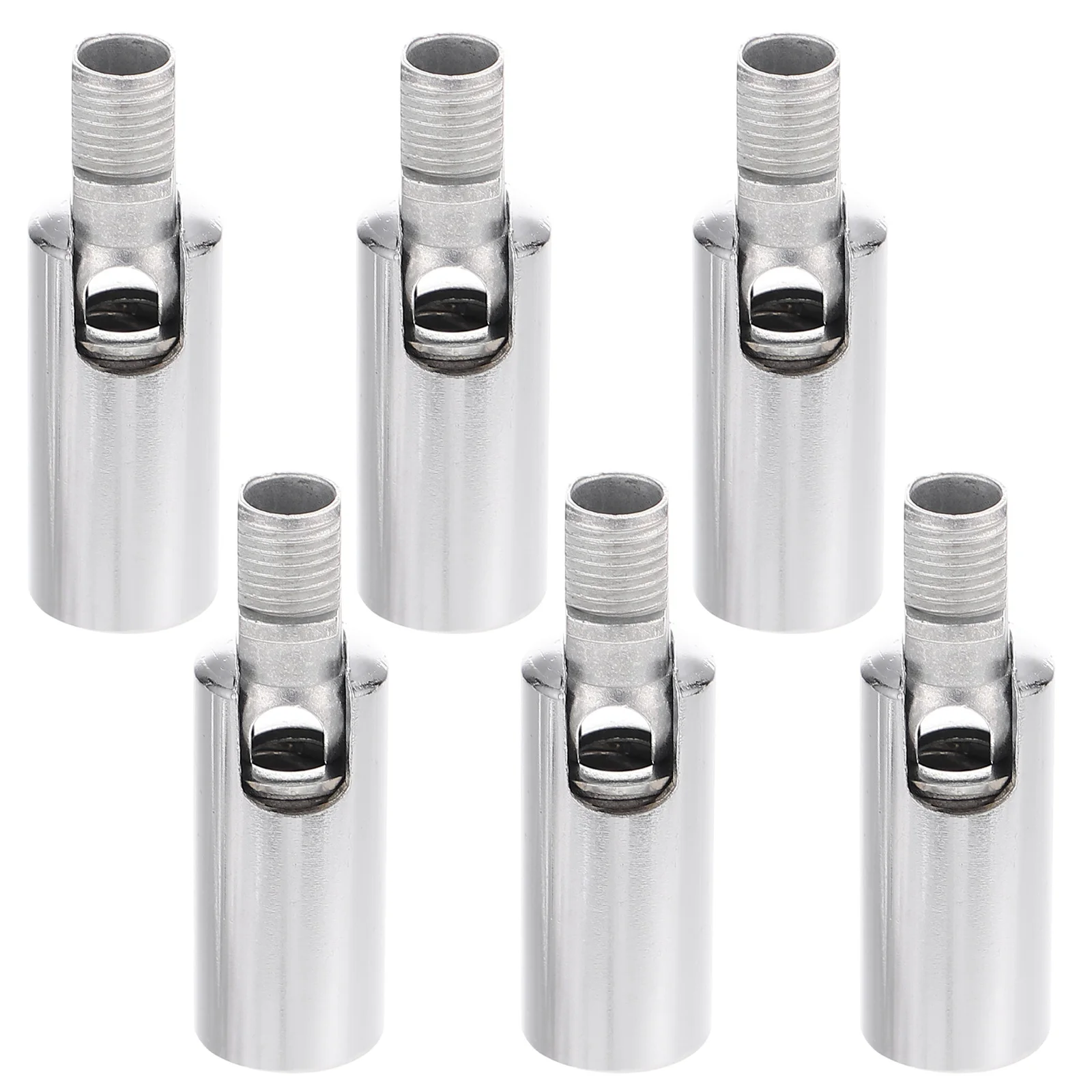 

6pcs Universal Converters Metal Lighting Connectors Adjustable Threaded Design Practical Decorative Lamp Holders Ceiling Lamp