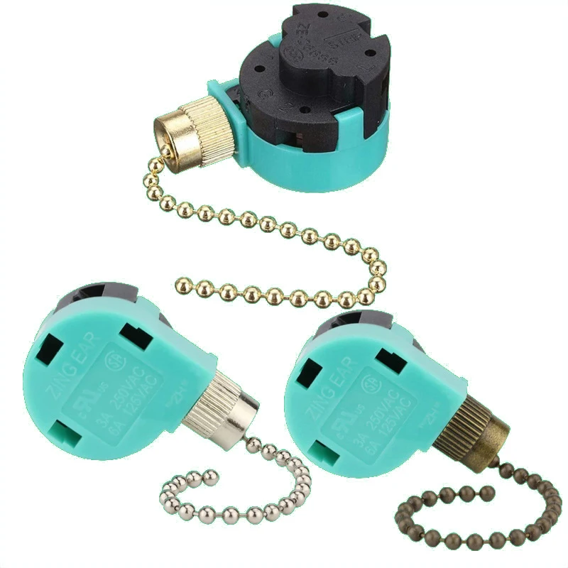 Ceiling Fan Switch 3 Speed 4 Wire ZE-268S6 Fan Pull Chain Speed Control Switch view 2