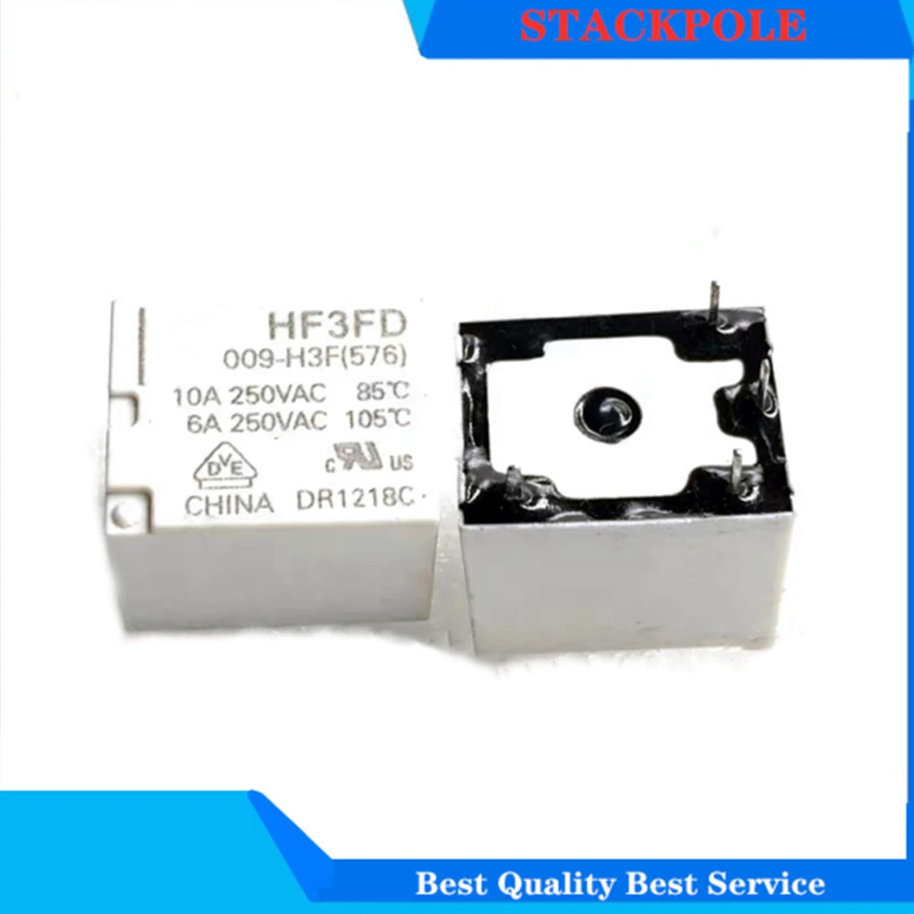 10PCS/lot New Relay HF3FD 009-H3F (576) HF3FD-009-H3F HF3FD 012-H3F HF3FD 024-H3F (576) HF3FD 012 H3F 9V 12V 24V 4PIN