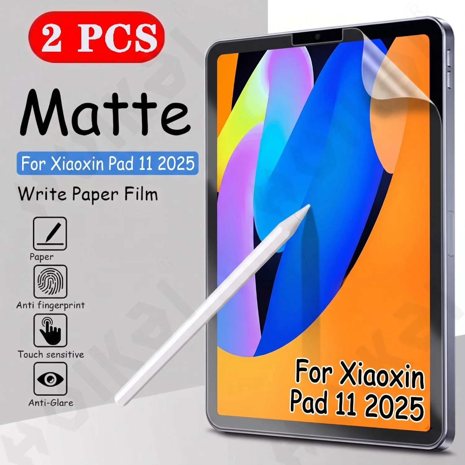 2 Pcs Paper Feel Screen Protector For Xiaoxin Pad 11 2025 Matte PET Film for Drawing Writing Anti Glare Anti Fingerprint Scree