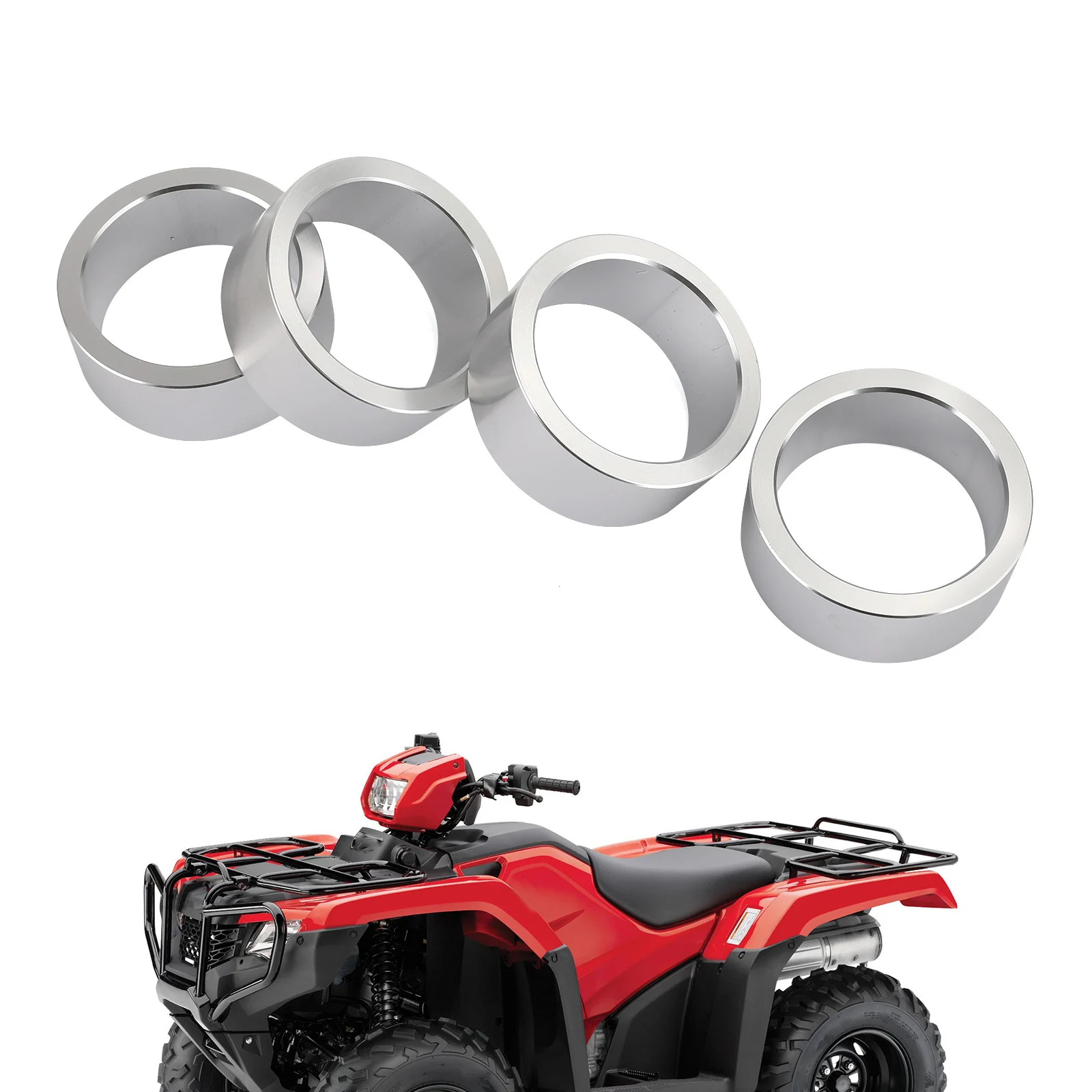

Комплект проставок для подъема 2,5 дюйма для квадроциклов Honda Rancher Recon 230 250 300 350 400, цвет серебристый