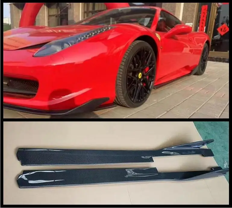 

Боди-юбки из углеродного волокна для Ferrari 458 2011 2012 2013, боковые панели, боди-юбки в комплекте, чехол для губ в стиле Vorst