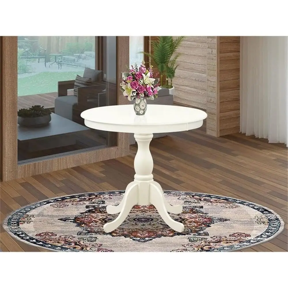 Vintage Round Pedestal Dining Table, 36 Multi-Colored Table Top