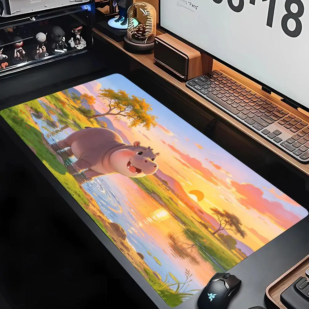 Mountain Forest Monkey Desk Mat Large Size Smooth Cloth Surface Non Slip Rubber Base For Vivid Gaming Room