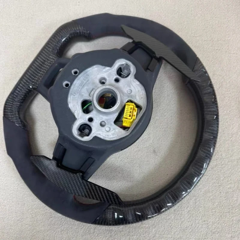 Customm Carbon Fiber RLine Sports Steering Wheel MK6 7 7.5 GTI GTD GTE R Polo Suede Leather Car Accessorie For Volkswage VW Golf - view 6