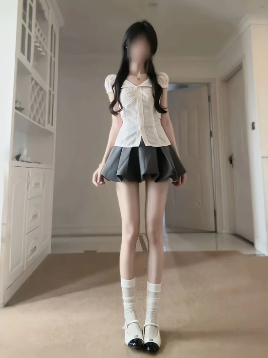 

Korean Gentle Style Shirt Skirt Two-Piece Set Cute Short-Sleeve Comfortable Cotton Summer Outfit for Young Women Date Wear