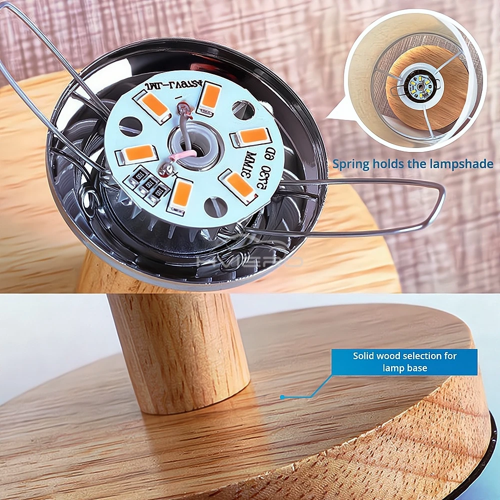 LED هسه الخشب الصلب مصباح للزينة 5 فولت USB الجدول القراءة غرفة نوم السرير مكتب مذاكرة للمنزل البقاء توفير الطاقة ضوء الليل