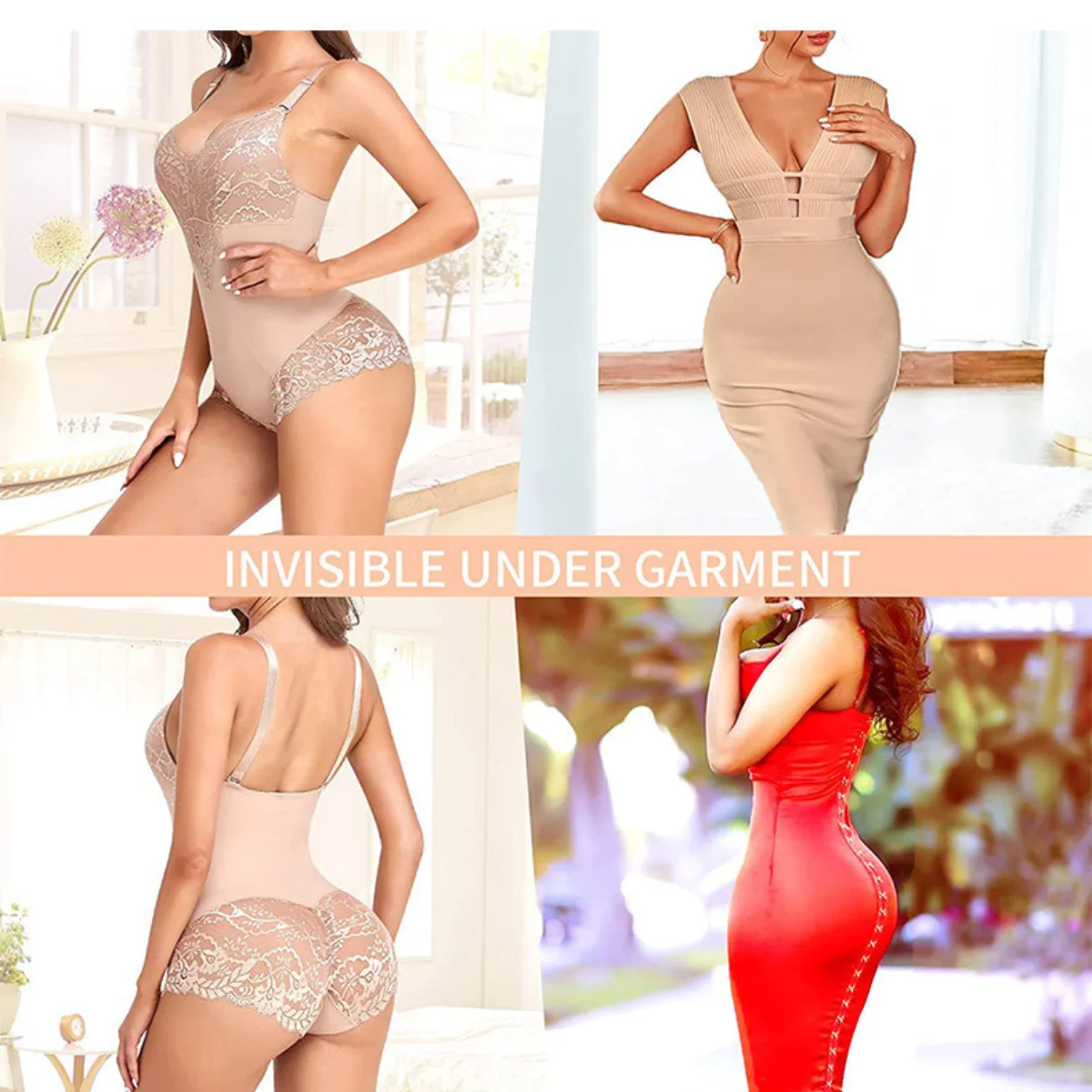 Sexy Camisole body Shapewear femmes ventre contrôle hanche bout à bout barboteuses une pièce combinaison façonnage tongs sous-vêtements exotiques