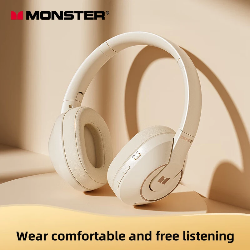 Monster XKH01 Wireless Bluetooth 5.3 Headphones Hifi Music Earphones Noise Reduction Hd Low Latency Gaming Sports With Mic  2023