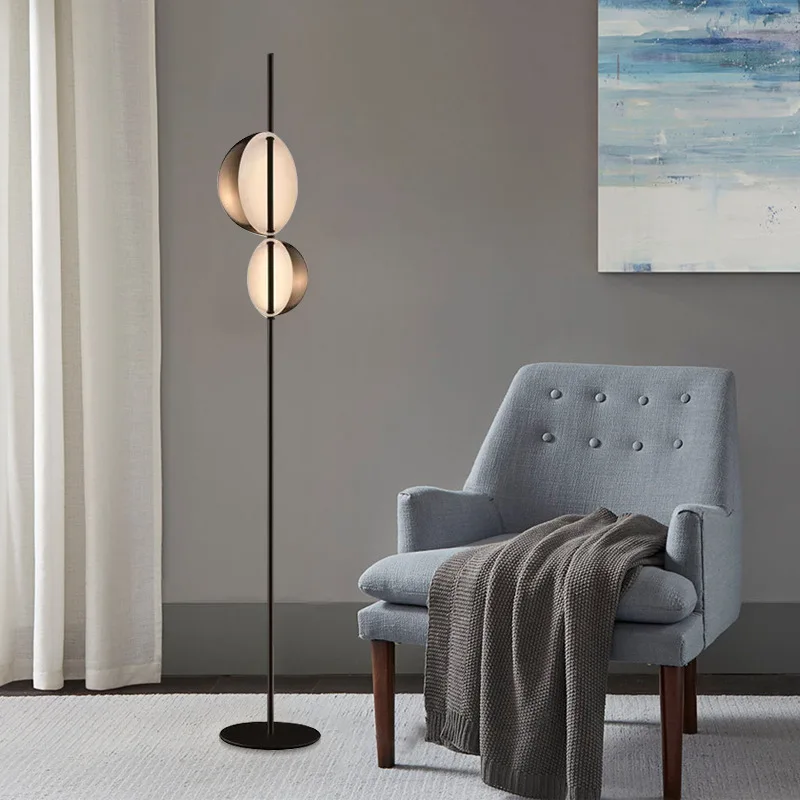 Modern Simple Metal Floor Lamp Personality Living Room Sofa Vertical Lamp Nordic Creative Design Bedroom Study Led Floor Lamp