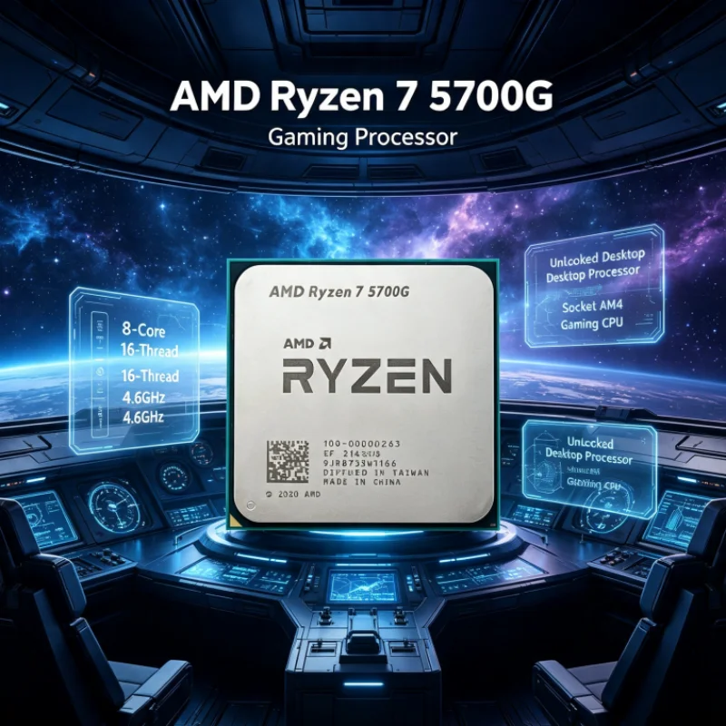 AMD Ryzen 7 R7 5700G Desktop Processor 7nm 4.6GHz 8-Core 16-Thread 16MB L3 AM4 100-000000263