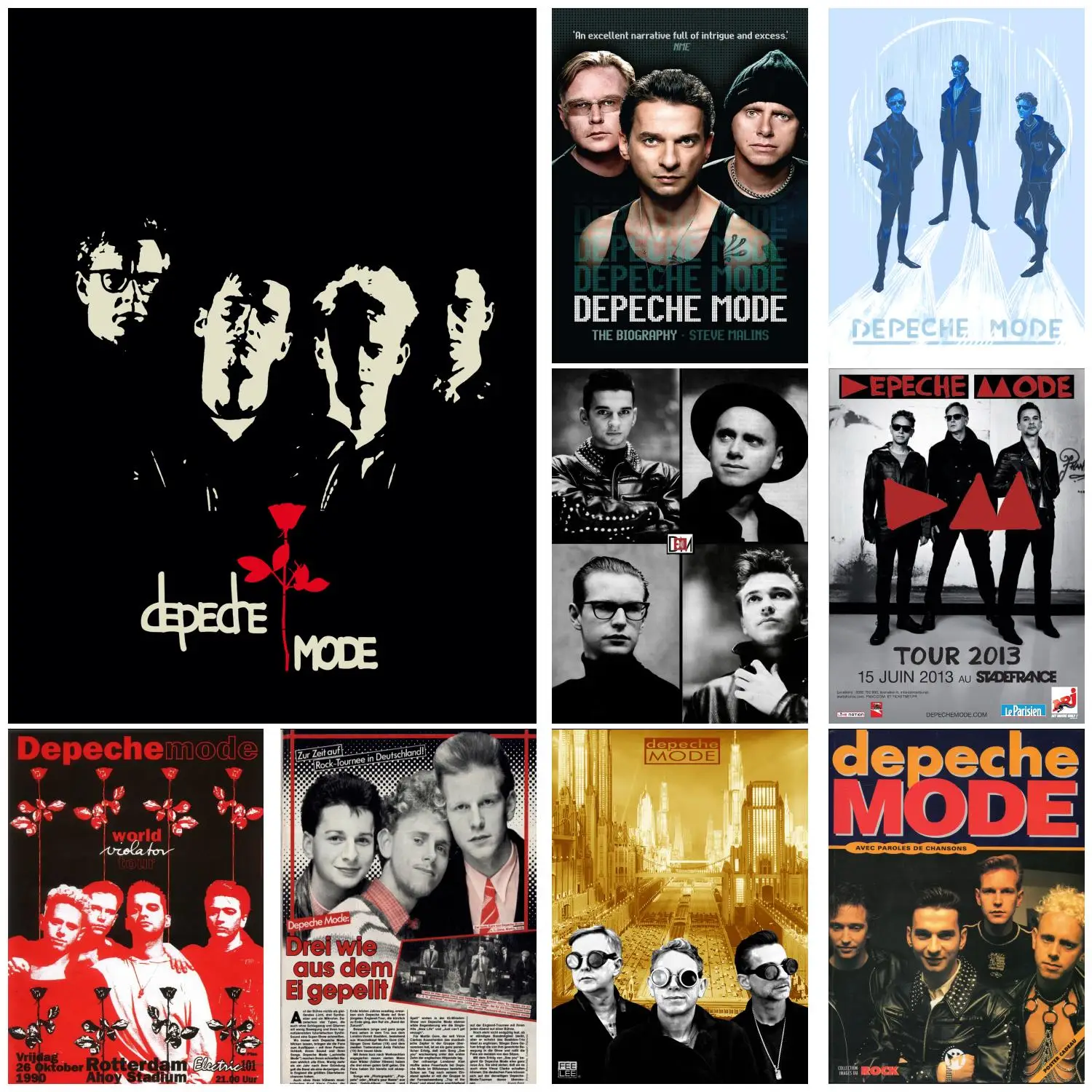 Depeche­Mode Band Poster Canvas Decorative Art and Wall Art Picture Print Modern Family bedroom Decor Posters