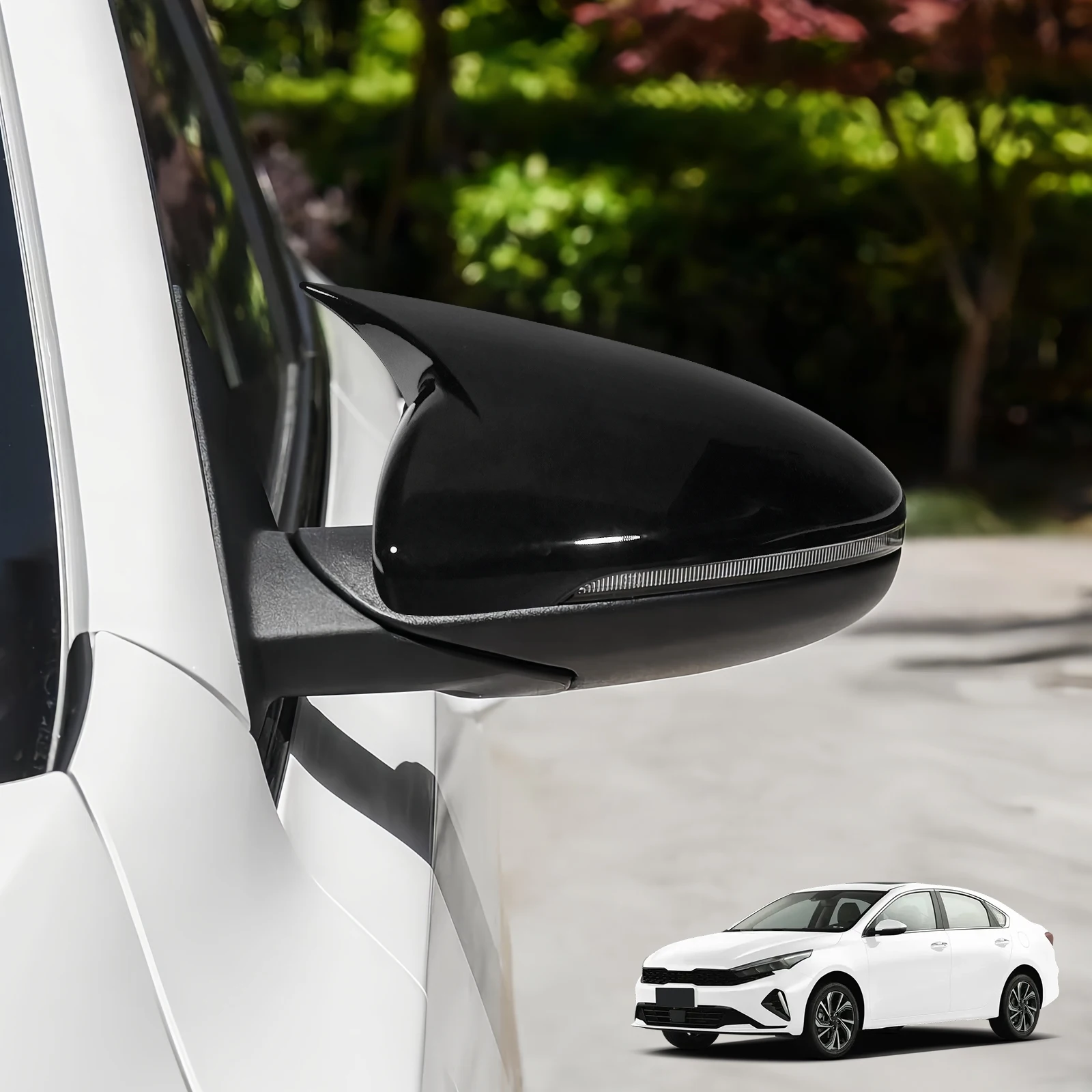 

Auto Horn Style Rearview Mirror Cover Wing Cap Exterior Rear View Case Housing For Kia K3 CEED XCEED 2021-2025