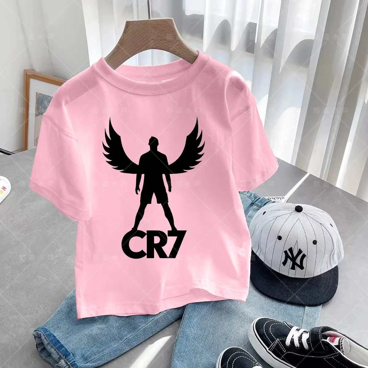 New CR7 Boys and Girls Summer T-shirt Cristiano Ronaldo T Shirt Fashion Outdoor Casual Training Sports Tees Short Tshirt