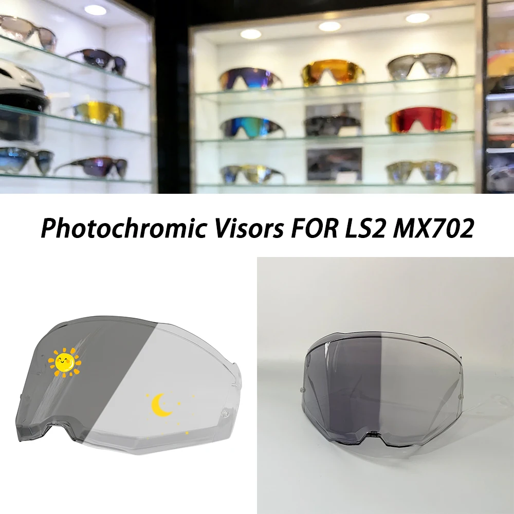 Photochromic Visor Shield Fit for LS2 MX702 PIONEER II Helmet Face Shield Uv Protected Helmet Accessories