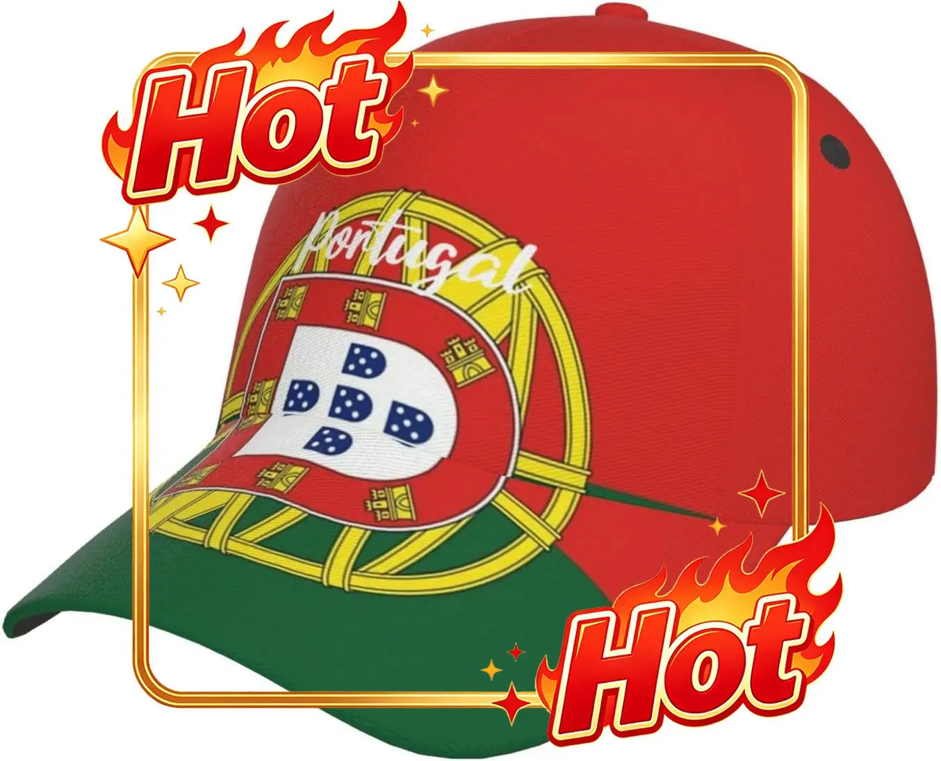 Custom Hat Cute Portugal Flag Hat Portuguese Flag Adjustable Baseball Cap Hats For Men Women Outdoor Ball Caps For Casual Wear