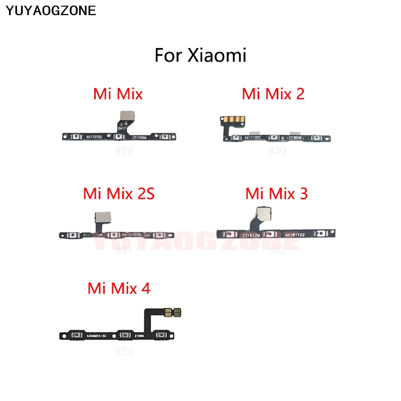 

Power Button Switch Volume Mute Button On / Off Flex Cable For Xiaomi Mi Mix 2 2S 3 4