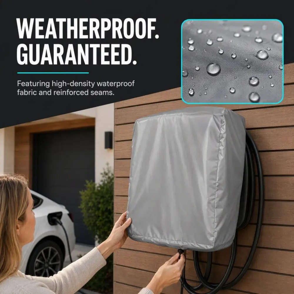Universal EV Charger Cover Waterproof Weatherproof Electric Vehicle Charging Station Cover Dustproof Rainproof