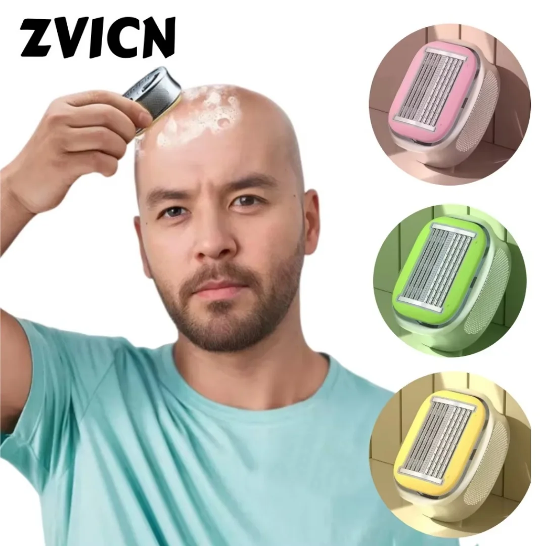 

Ручная машинка для стрижки волос из нержавеющей стали, инструмент для стрижки лысины, чистая кожа головы, инструмент для стрижки волос для профессионального и домашнего использования