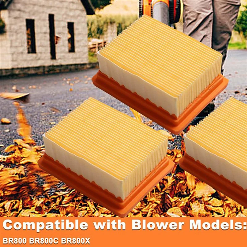 

A63K-3PCS BR800 Air Fuel Filters Spark Plug Kit For Stihl BR800 BR800C BR800X Magnum Backpack Leaf Blower