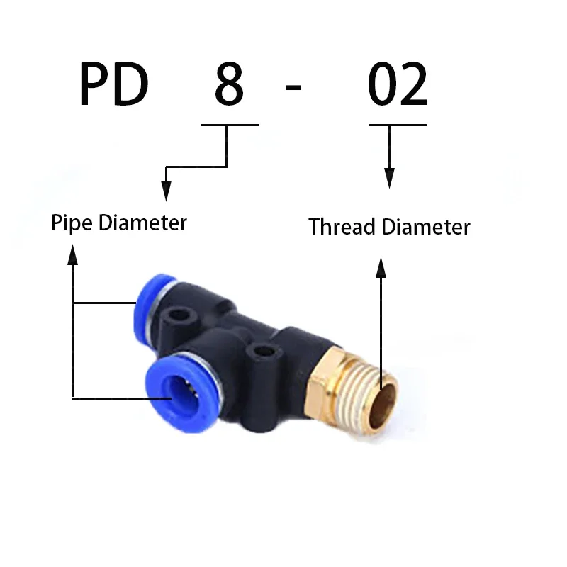 50/100PCS PD4-M5/PD6-M5/PD6-02 Quick Connector Pressure Regulator Throttle Valve Compressor Accessories Pneumatic Fittings