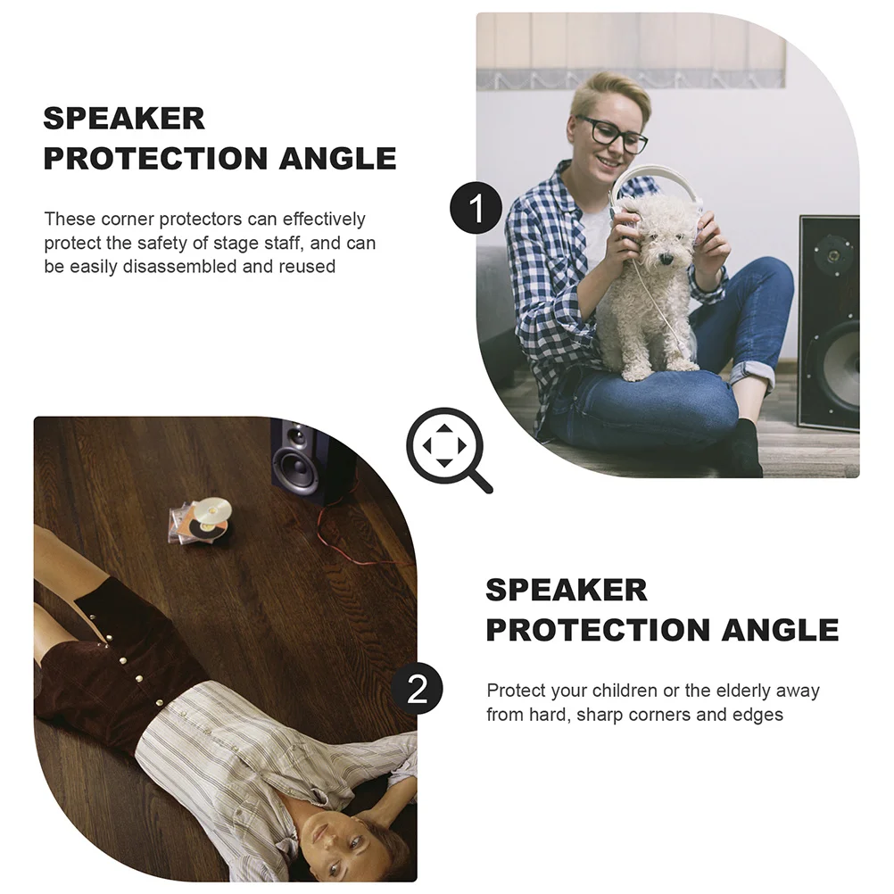 6 مجموعات حامي الزاوية العملي السلس مصقول تصميم آمن ممتاز الملمس المضادة للتصادم وسادة المرحلة المتكلم غطاء الزاوية