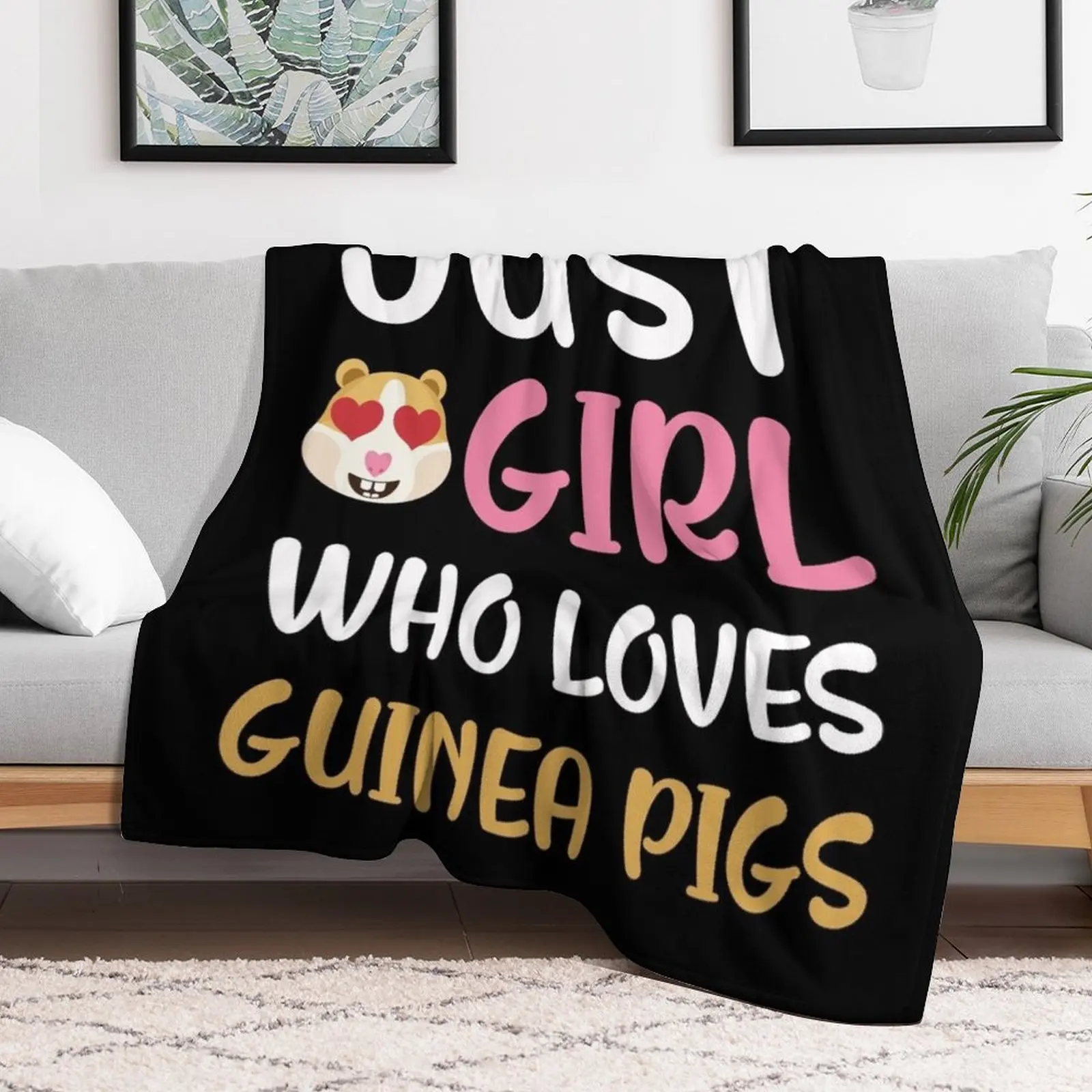 Just A Girl Who Loves Guinea Pigs Throw Blanket Weighted Bed Retros Winter beds Blankets