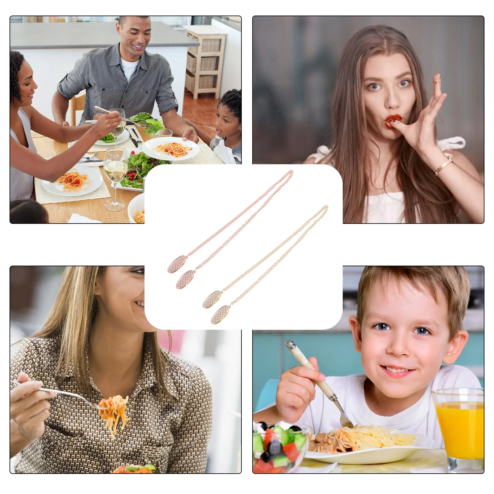 

2 шт., зажимы для салфеток, сверхмощная цепочка с зажимом типа «крокодил», держатель нагрудника из цинкового сплава, устойчивый к пятнам, портативная элегантная цепочка для салфеток для взрослых