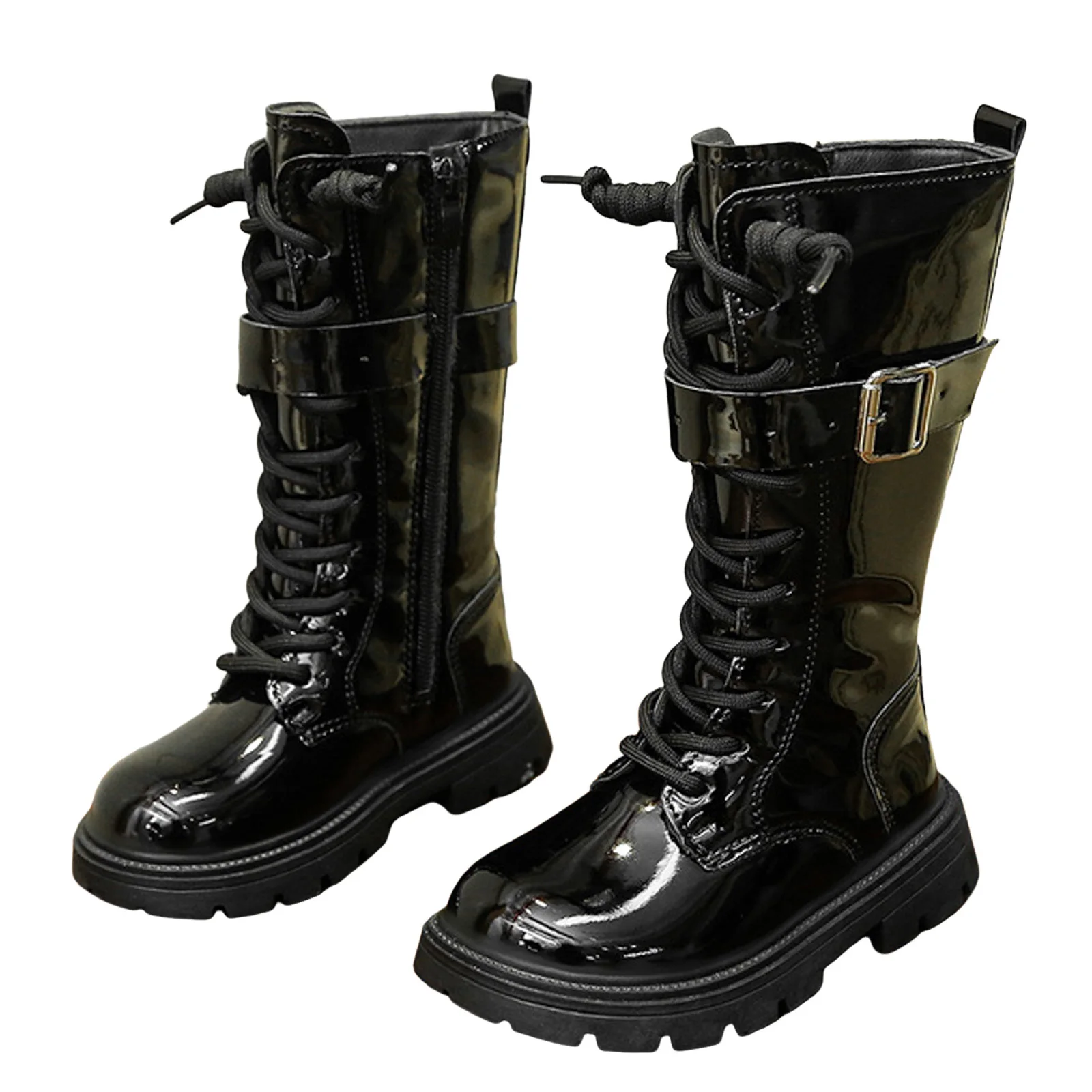 

Girl Cowboy Boots Children's High Top Fashionable Full Boots Girls' Small Leather Boots Trendy Shoes Botas Vaqueras Para Niña