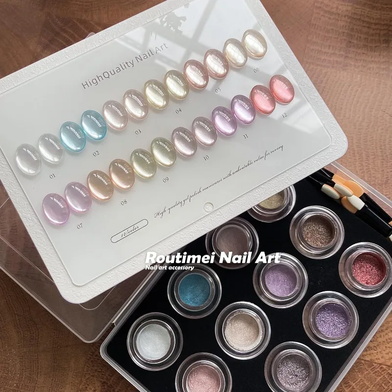 New Air Delicate Silk AuroraNail Powder, White And Delicate Crystal Plating Powder, Moonlight Powder, Super Bright Mirror Powder