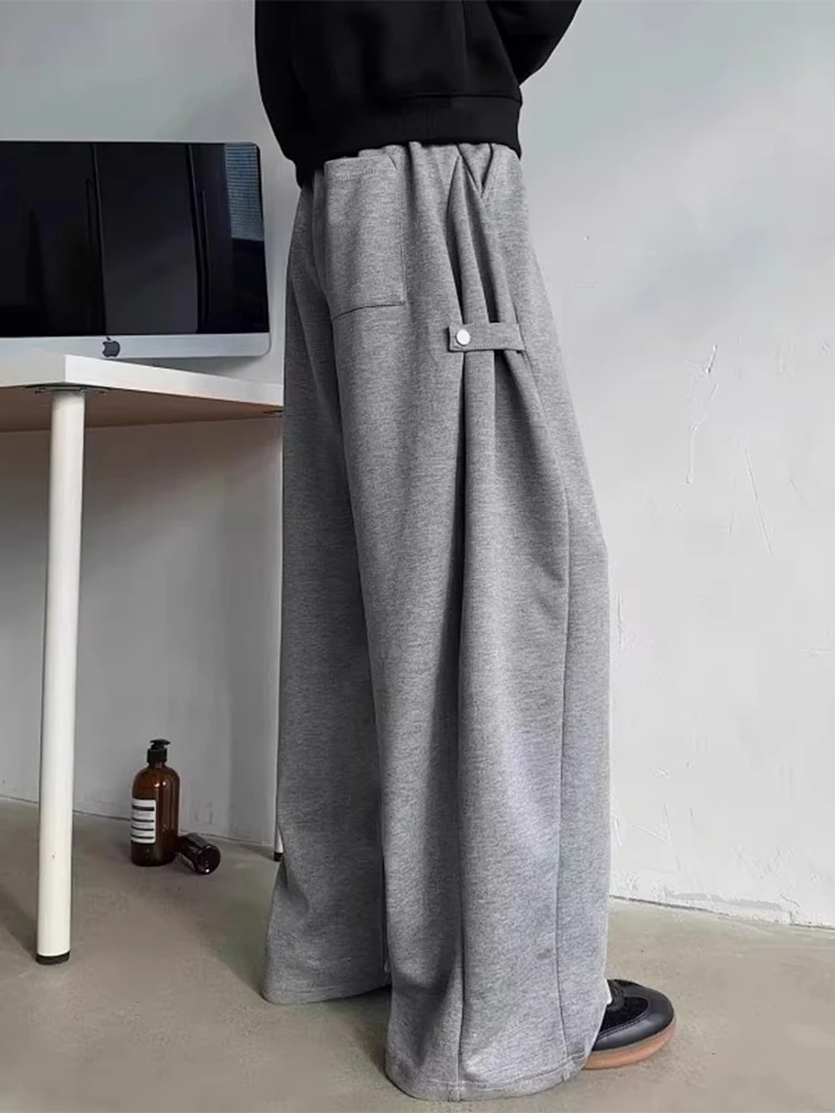 

ey Wide Leg Sports Sweatpants Men Women Spring Bowed Design Casual Loose Drapey Pants Youth Faion Trend Brand NTGT